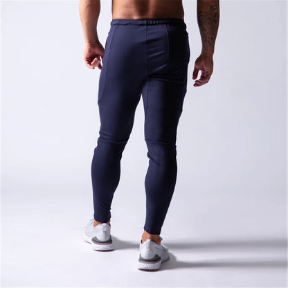 2019 Men's Sports Pants Men's Slim-Fit Elastic Invisible Zipper Casual Pants Stretch Cotton Foot-Retaining Pants Men's