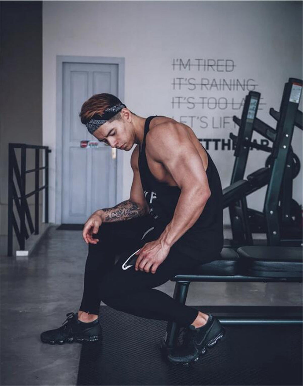 2019 Men's Sports Pants Men's Slim-Fit Elastic Invisible Zipper Casual Pants Stretch Cotton Foot-Retaining Pants Men's