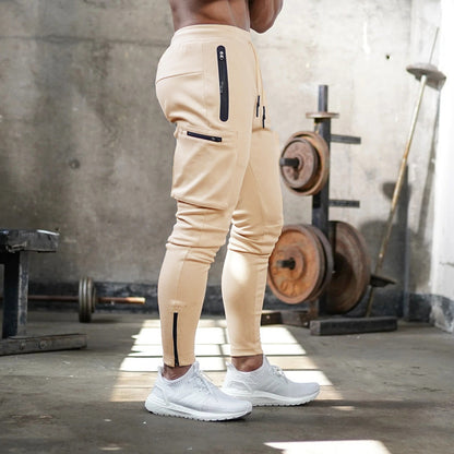 Cross-Border Men's Casual Versatile Sports Overalls Cotton Running Fitness Camouflage Trousers Zipper Decorative Trousers