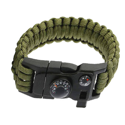 Outdoor Emergency Lifesaving Bracelet Survival Umbrella Rope Bracelet Mountaineering Bracelet Compass Whistle Multifunctional Handmade