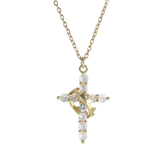 Crown Cross Necklace