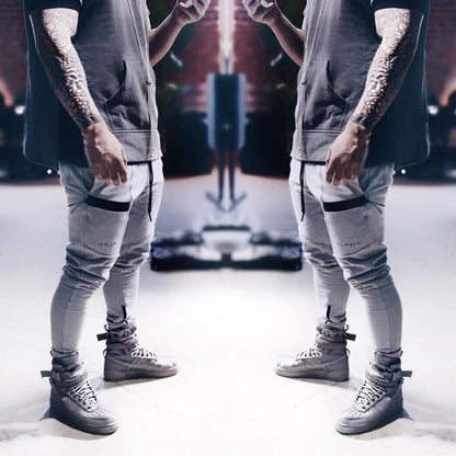 Muscle Fitness Brothers Training Breathable Leggings Men's Sports Casual Pants Running Basketball Slim-Fit Cotton Trousers