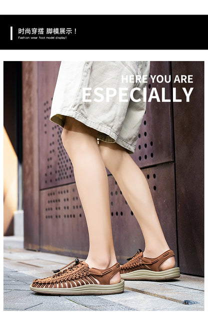 Cross-border Men's Sandals 2024 Summer New Trendy Casual Sandals Men's Fashion Trendy Casual Beach Women's Shoes