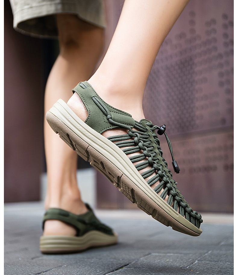 Cross-border Men's Sandals 2024 Summer New Trendy Casual Sandals Men's Fashion Trendy Casual Beach Women's Shoes