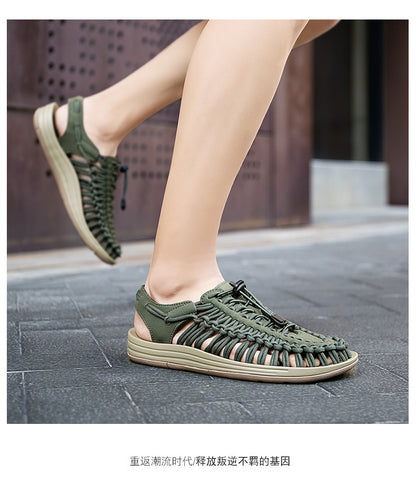 Cross-border Men's Sandals 2024 Summer New Trendy Casual Sandals Men's Fashion Trendy Casual Beach Women's Shoes