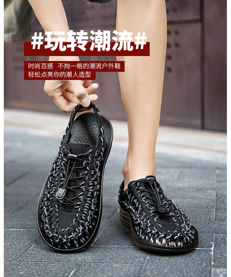Cross-border Men's Sandals 2024 Summer New Trendy Casual Sandals Men's Fashion Trendy Casual Beach Women's Shoes