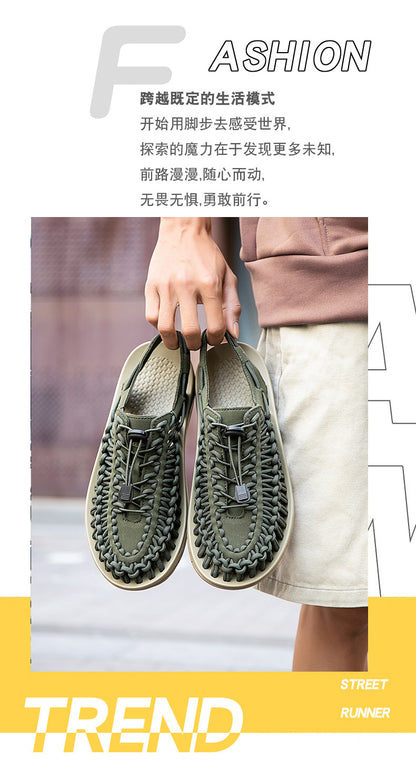 Cross-border Men's Sandals 2024 Summer New Trendy Casual Sandals Men's Fashion Trendy Casual Beach Women's Shoes