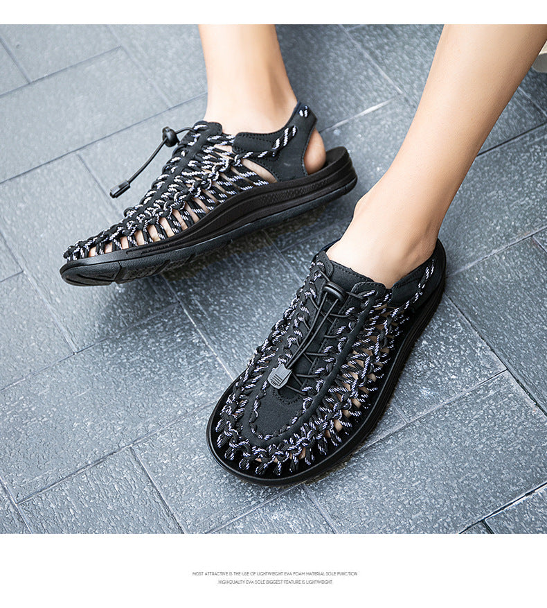 Cross-border Men's Sandals 2024 Summer New Trendy Casual Sandals Men's Fashion Trendy Casual Beach Women's Shoes