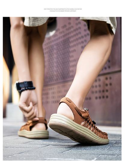 Cross-border Men's Sandals 2024 Summer New Trendy Casual Sandals Men's Fashion Trendy Casual Beach Women's Shoes
