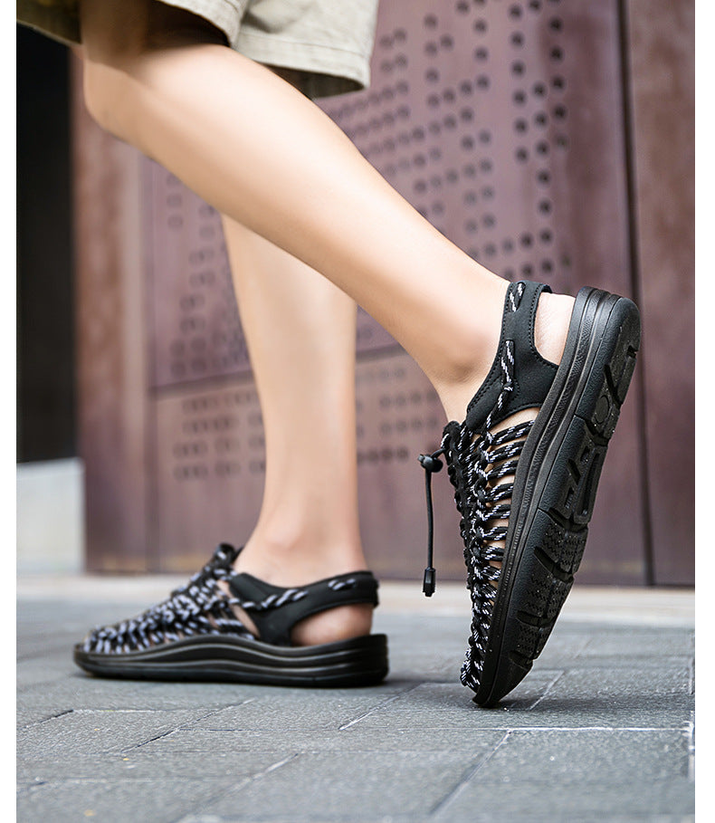 Cross-border Men's Sandals 2024 Summer New Trendy Casual Sandals Men's Fashion Trendy Casual Beach Women's Shoes