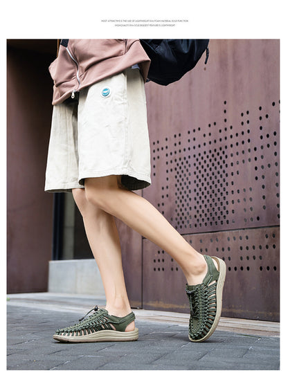 Cross-border Men's Sandals 2024 Summer New Trendy Casual Sandals Men's Fashion Trendy Casual Beach Women's Shoes