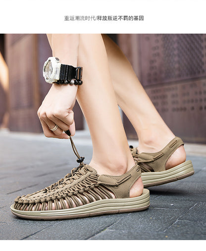 Cross-border Men's Sandals 2024 Summer New Trendy Casual Sandals Men's Fashion Trendy Casual Beach Women's Shoes