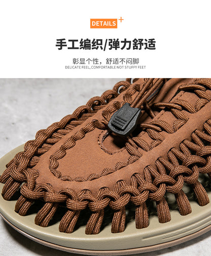 Cross-border Men's Sandals 2024 Summer New Trendy Casual Sandals Men's Fashion Trendy Casual Beach Women's Shoes