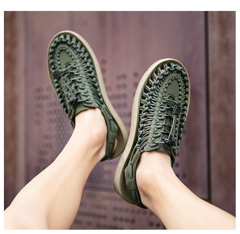 Cross-border Men's Sandals 2024 Summer New Trendy Casual Sandals Men's Fashion Trendy Casual Beach Women's Shoes