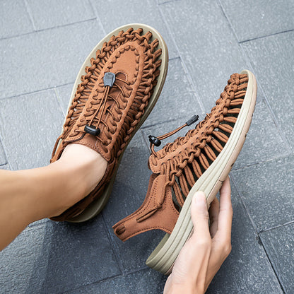 Cross-border Men's Sandals 2024 Summer New Trendy Casual Sandals Men's Fashion Trendy Casual Beach Women's Shoes