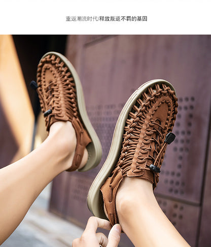 Cross-border Men's Sandals 2024 Summer New Trendy Casual Sandals Men's Fashion Trendy Casual Beach Women's Shoes