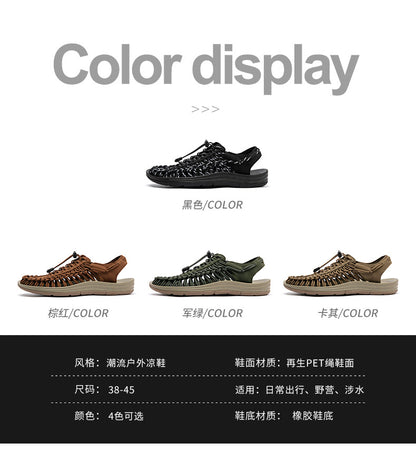 Cross-border Men's Sandals 2024 Summer New Trendy Casual Sandals Men's Fashion Trendy Casual Beach Women's Shoes