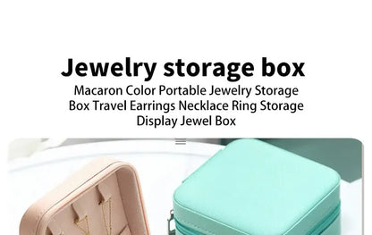 Simple And Portable Palm Jewelry Box, Ring And Earring Storage Box, Zipper Flip Cover, Travel Accessory Box, Pearl Box