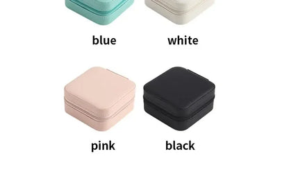 Simple And Portable Palm Jewelry Box, Ring And Earring Storage Box, Zipper Flip Cover, Travel Accessory Box, Pearl Box